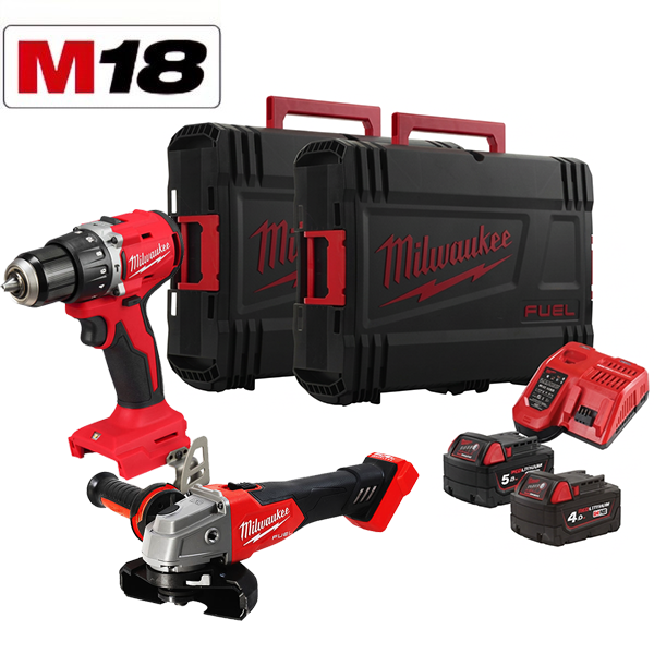 Milwaukee KIT M18 FPP2IT-542X Trapano Avvitatore + Smerigliatrice - MILWAUKEE